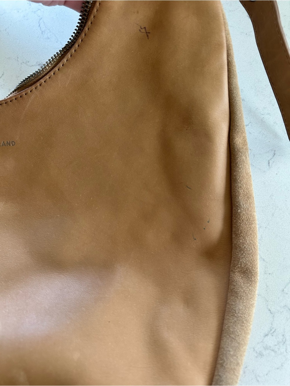 RARE Vintage Lucky Brand Patchwork Hobo Shoulder OR Crossbody Leather & Suede - Picture 12 of 16
